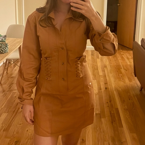 ALC Bronze Paisley Mini Dress Size 8 (NWT!) - Picture 5 of 5